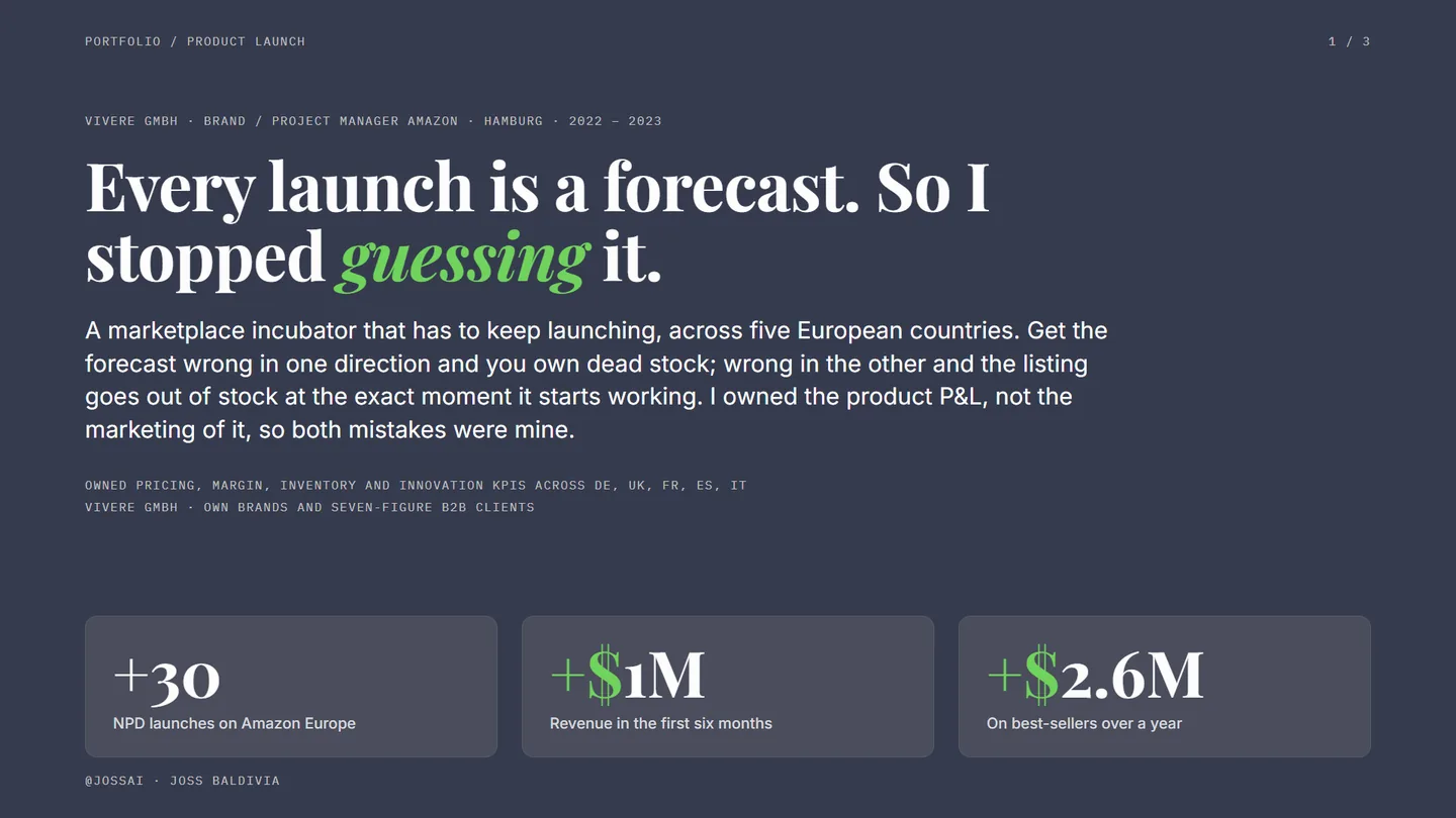 Thesis page: every launch is a forecast, so the forecasting stopped being a guess.